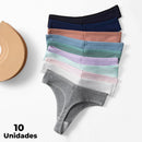 Compre 5 Leve 10 Calcinhas Fio Dental em Algodão - Frete Grátis